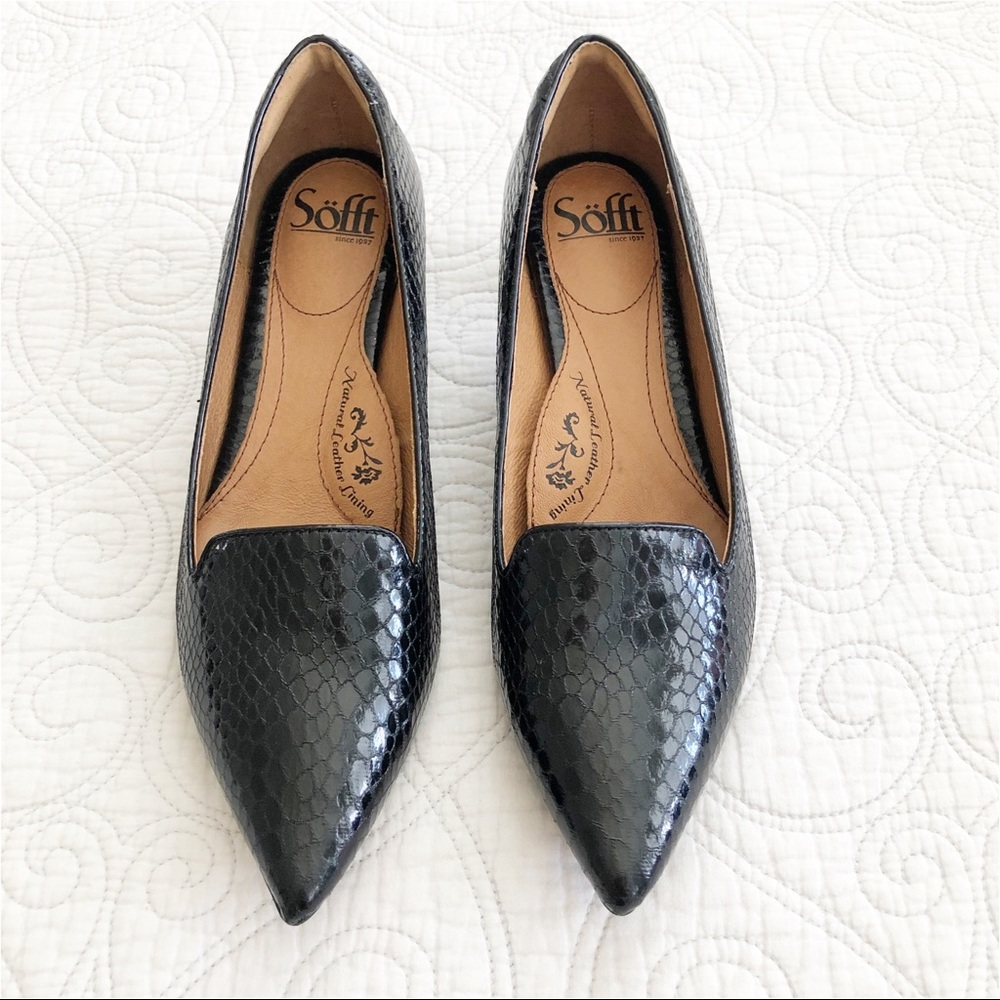 Söfft Vesper Pointed Toe Snake Embossed Pumps - Picture 4 of 9